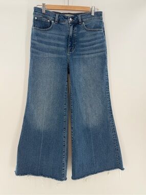 Madewell Flared Wide-Leg Jeans Medium Blue Wash Size 29